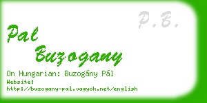 pal buzogany business card